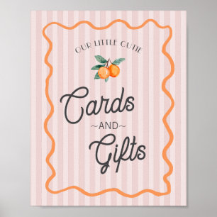 Pink Little Cutie Citrus Cards & Gifts Poster