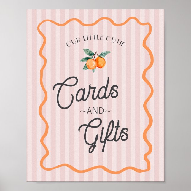 Pink Little Cutie Citrus Cards & Gifts Poster (Front)