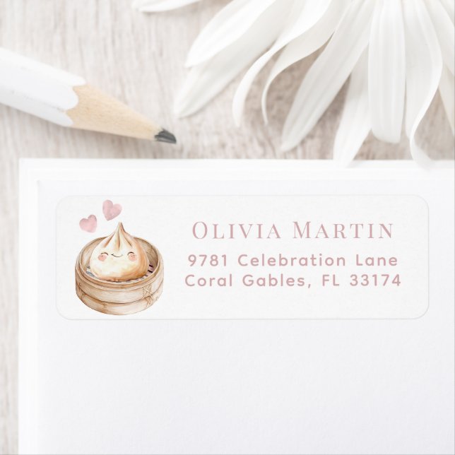 Pink Little Dumpling Watercolor Girl Baby Shower L (Insitu)