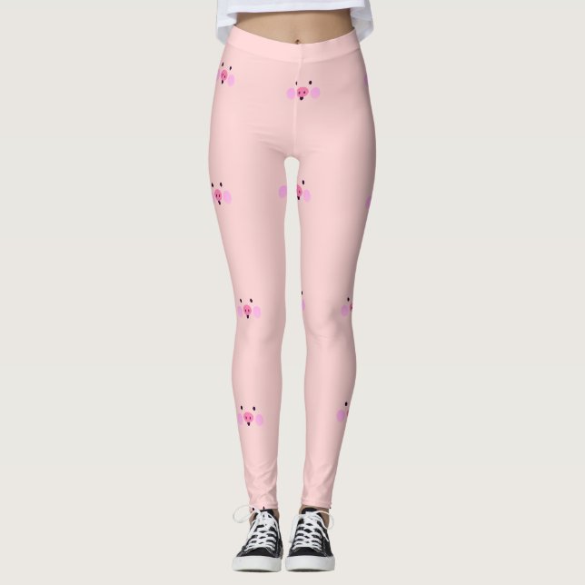 Pink Little Piggy Leggings (Front)