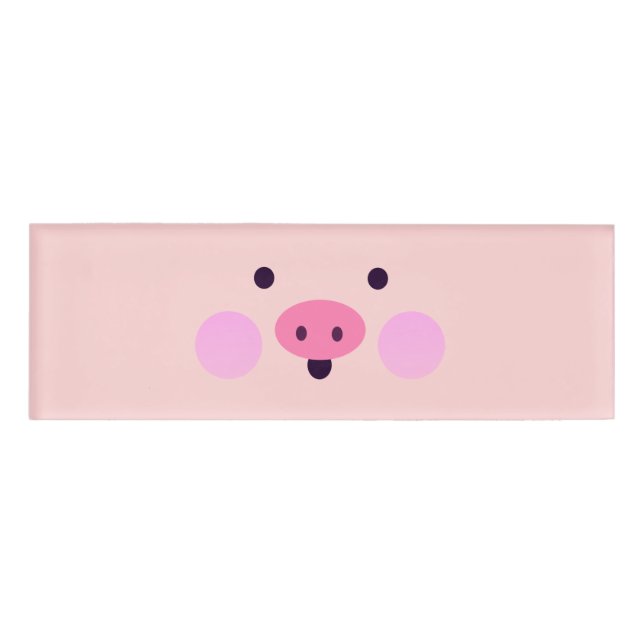 Pink Little Piggy Name Tag (Front)