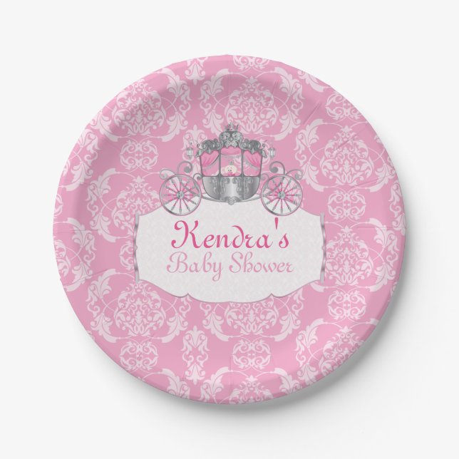 Pink, Little Princess Baby Shower, Paper Plates (Front)