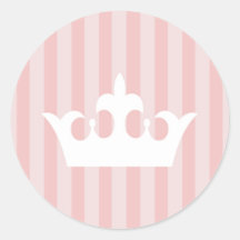 Pink Little Princess Crown Striped Baby