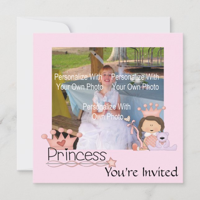 Pink Little Princess Invitations (Front)
