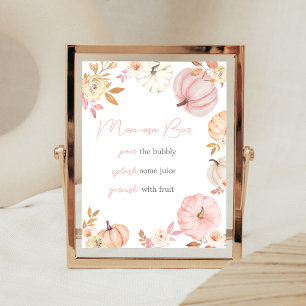 Pink Little Pumpkin Fall Mum Osa Bar Sign