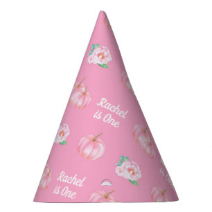 Pink little pumpkin Girl 1st birthday  Party Hat