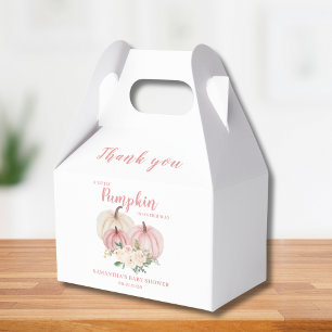 Pink Little Pumpkin Girl Baby Shower Favour Boxes