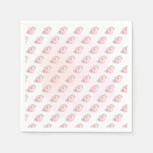 Pink Little Pumpkin Pattern Autumn Baby Shower Napkin