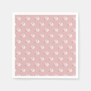 Pink Little Pumpkin Pattern Fall Baby Shower Napkin