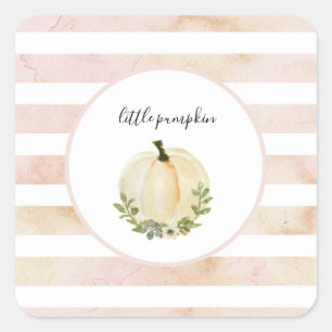 Pink Little Pumpkin Stickers Blush White Pumpkin