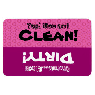 Pink Little Stars Clean Dirty Dishwasher W1418 Magnet