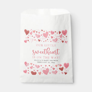 Pink Little Sweetheart Valentine's Day Baby Shower Favour Bags