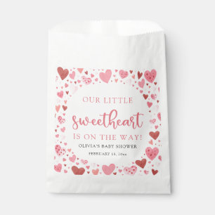 Pink Little Sweetheart Valentine's Day Baby Shower Favour Bags