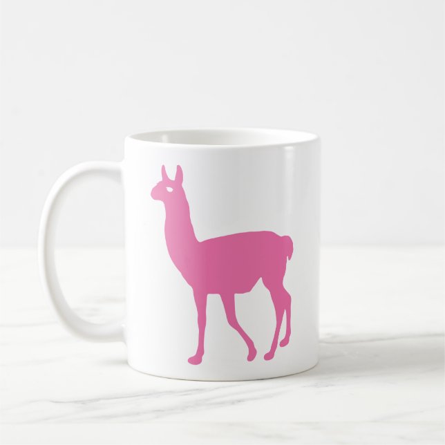 Pink Llama Coffee Mug (Left)