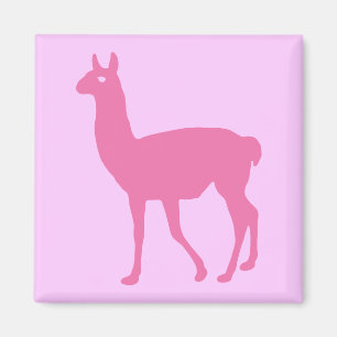 Pink Llama Magnet