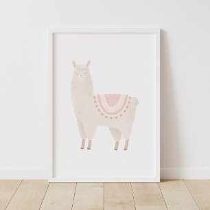 Pink Llama Neutral Girl Nursery Decor