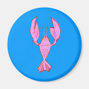 Pink Lobster Magnet