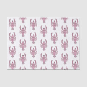 Pink Lobster Roses Rose Wrapping Paper