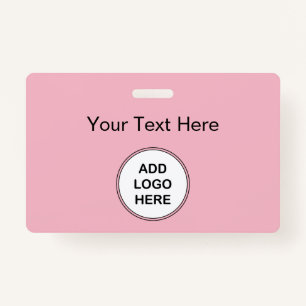 Pink Logo Badges ID Badge