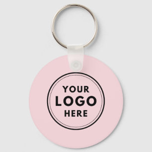 Pink Logo custom professional business Key Ring