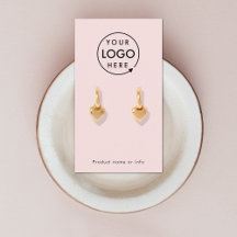 Pink Logo | Modern Earring Jewellery Display Card