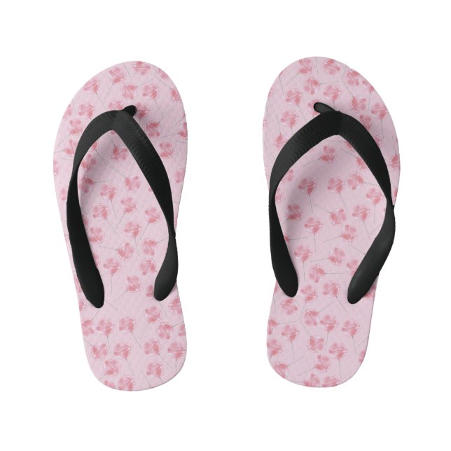 Pink Lollipop  Kid's Flip Flops (Footbed)