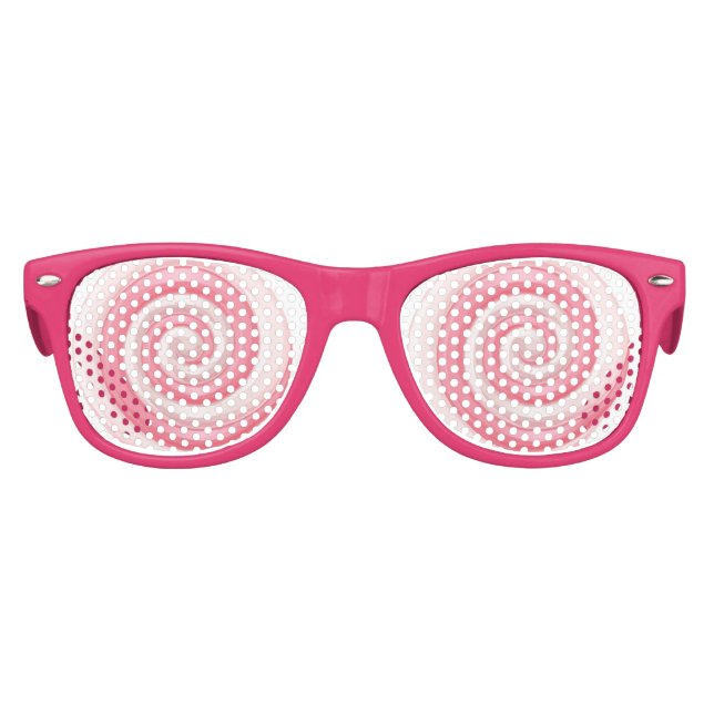 Pink Lollipop Spiral Whirlwind Kids Sunglasses (Front)