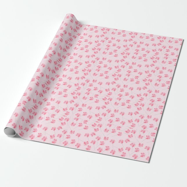 Pink Lollipop Wrapping Paper (Unrolled)