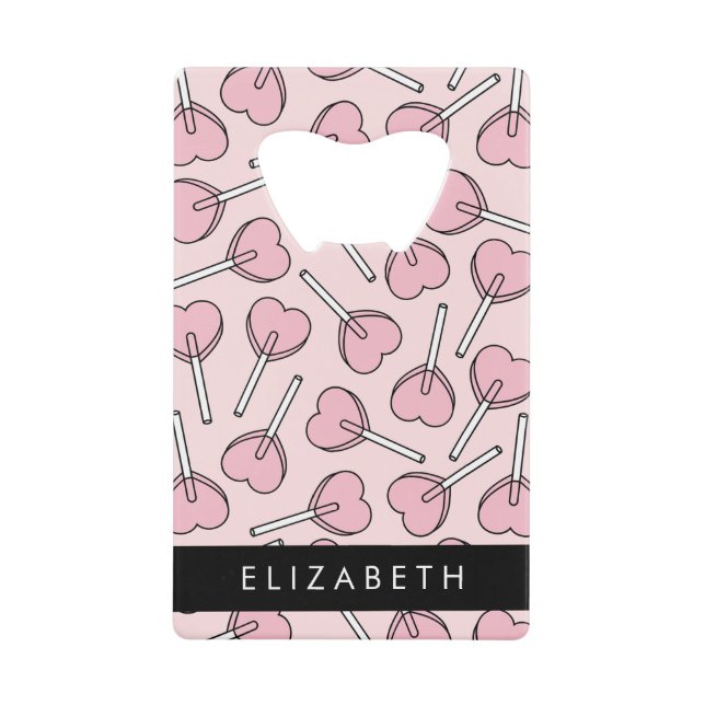 Pink Lollipops, Heart Lollipops, Lolly, Your Name (Front)