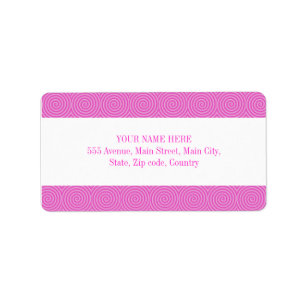 Pink Lollypop Pattern Label