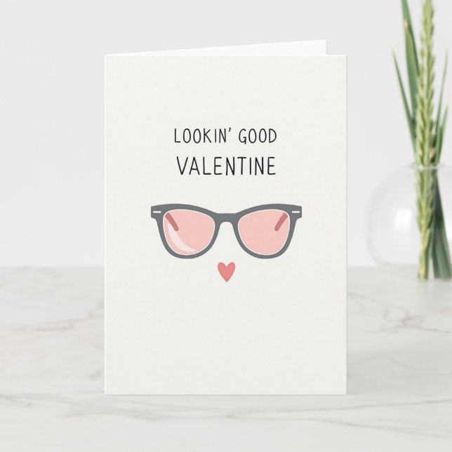 Pink Looking Good Valentine Card (Front)