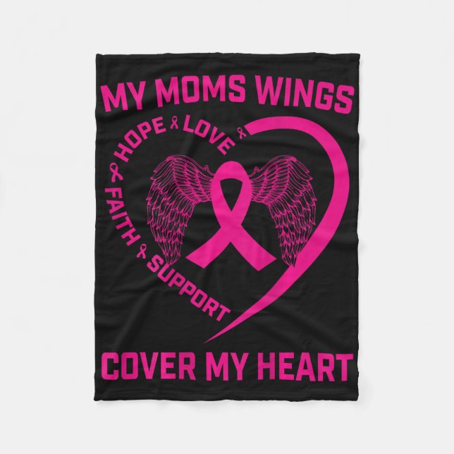 Pink Loss Of Loved One Mother Mum Breast Cancer Ck Fleece Blanket (Front)