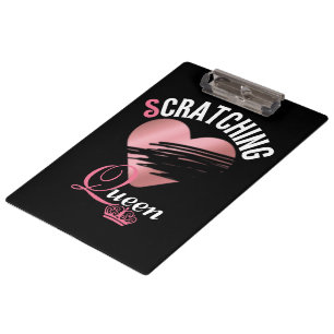 Pink Lottery Scratching Queen Clipboard