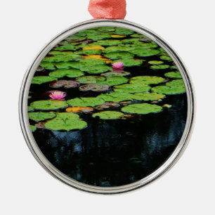 pink lotus black metal tree decoration