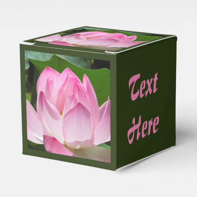 Pink Lotus Bloom Favour Box (Front Side)