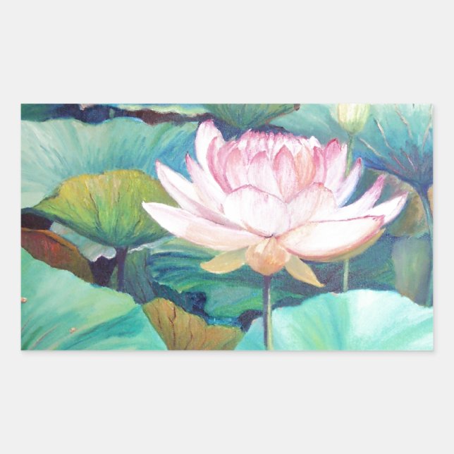 Pink Lotus Blossom Sticker (Front)