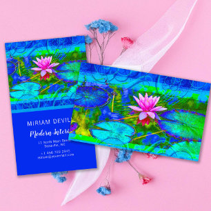 Pink Lotus Blue Namaste Boutique or Yoga Business Card