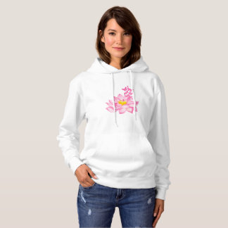 Pink Lotus Breast Cancer Awareness Ribbon Hoodie