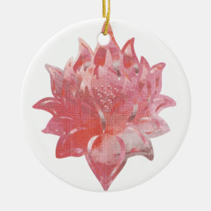 PINK LOTUS CERAMIC TREE DECORATION