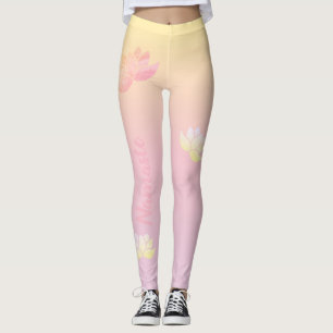 Pink lotus energy leggings