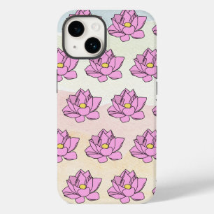 Pink Lotus Flower Art Case-Mate iPhone 14 Case