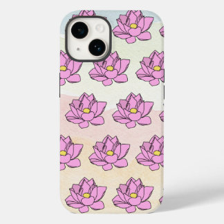 Pink Lotus Flower Art Case-Mate iPhone 14 Case