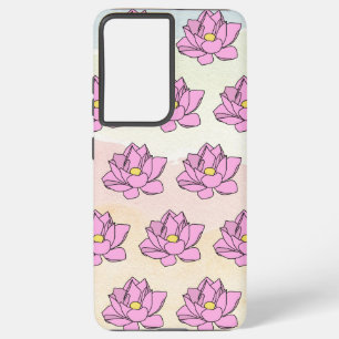 Pink Lotus Flower Art Samsung Galaxy Case