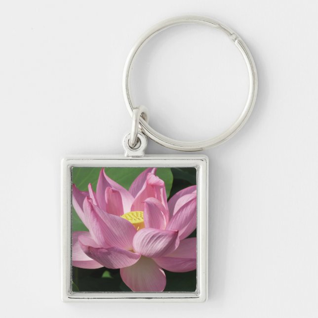 Pink Lotus Flower IV Key Ring (Front)