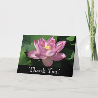 Pink Lotus Flower IV Thank You Card