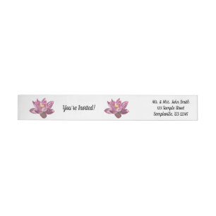 Pink Lotus Flower IV Wrap Around Label