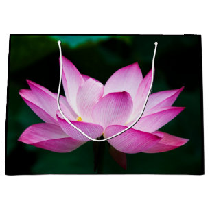 Pink Lotus Flower Large Gift Bag
