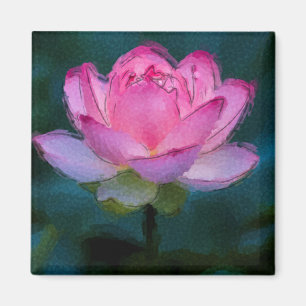 Pink Lotus Flower Magnet