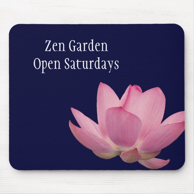 Pink Lotus Flower Mouse Mat (Front)