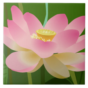 Pink Lotus Flower Tile